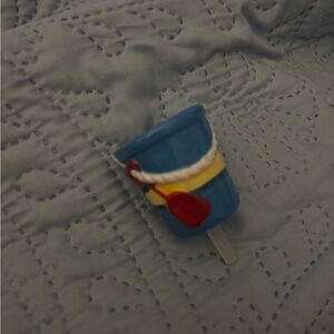 Nora Fleming Blue and Red Bucket Mini